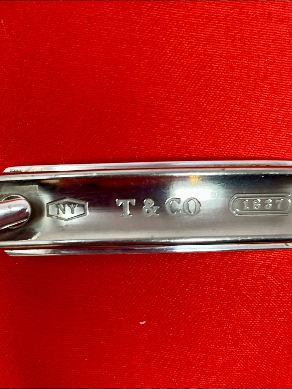 Tiffany & Co. 1837 Silver T&CO Engraved Tag Pendant  Silver 925